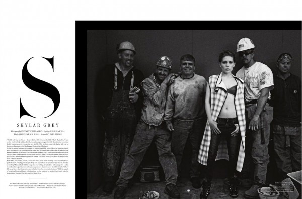 2013.09.18 - Полная фотосессия Skylar Grey для журнала Vs. в любимой черно-белой гамме